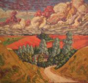 konrad magi Road from Viljandi to Tartu Germany oil painting artist